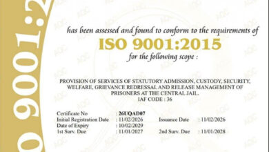 छत्तीसगढ़ की 4 सेंट्रल जेलों को मिला आईएसओ गुणवत्ता प्रमाणन, राज्य में जेलों की व्यवस्था व गुणवत्ता सुधार का परिणाम…..
