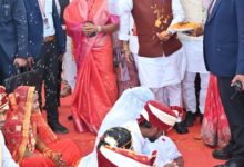 बौद्ध परंपराओं के साथ छह नवदंपत्तियों ने लिया जीवनभर साथ निभाने का संकल्प- मुख्यमंत्री कन्या विवाह में बौद्ध धर्म के जोड़ों को मिला मुख्यमंत्री विष्णु देव साय का आशीर्वाद…..