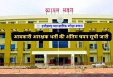 आबकारी आरक्षक के 200 पदों पर भर्ती हेतु अंतिम चयन परिणाम जारी…..