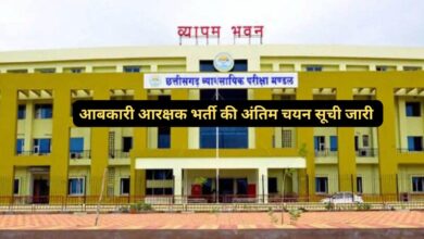 आबकारी आरक्षक के 200 पदों पर भर्ती हेतु अंतिम चयन परिणाम जारी…..