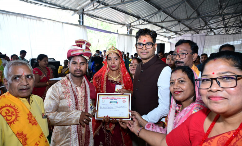 सामूहिक विवाह सामाजिक समरसता, सादगी और दहेज प्रथा के खिलाफ सशक्त संदेश है : वित्त मंत्री ओ.पी. चौधरी…. सामूहिक विवाह सामाजिक समरसता, सादगी और दहेज प्रथा के खिलाफ सशक्त संदेश है : वित्त मंत्री ओ.पी. चौधरी….