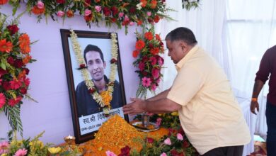 मंत्री राजेश अग्रवाल ने स्वर्गीय विवेक अंधारे को दी श्रद्धांजलि….